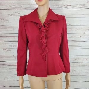 Tahari Blazer Jacket 4 Red